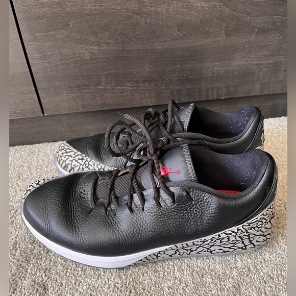 Mens Air Jordan ADG Cement 3 Black Golf Shoes Size 9 - Picture 2 of 12